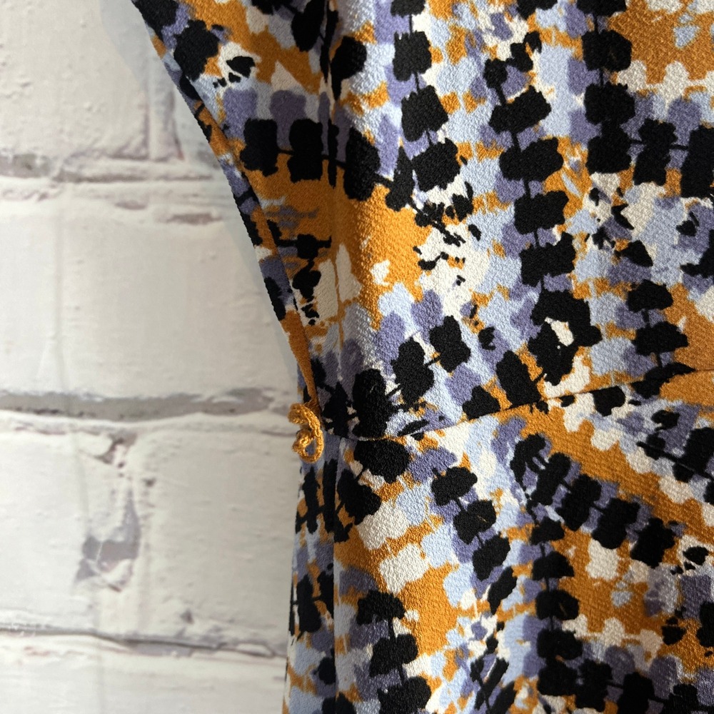Nine West Wrap Faux Dress Womens XXL Geometric Print Short Sleeve V Neck Stretch - Picture 9 of 9